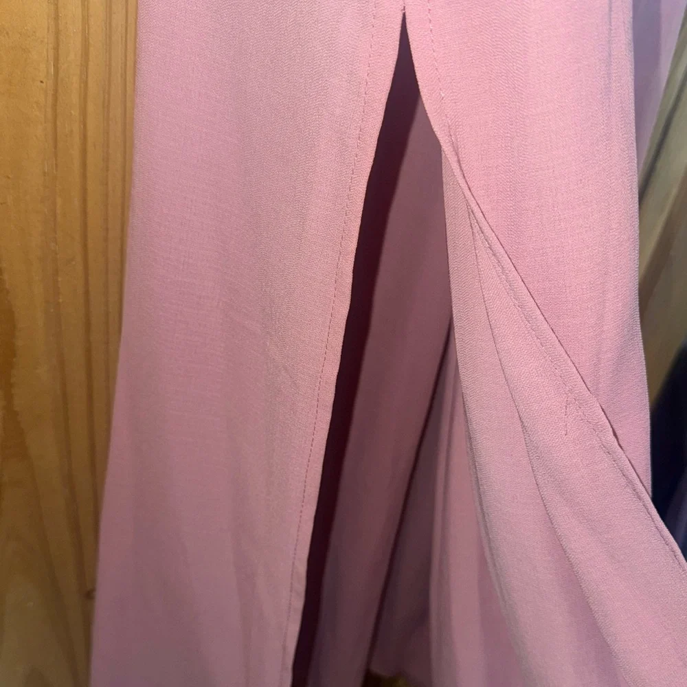 Elegant Pink Ruffled Maxi Dress - Picture 9 of 9